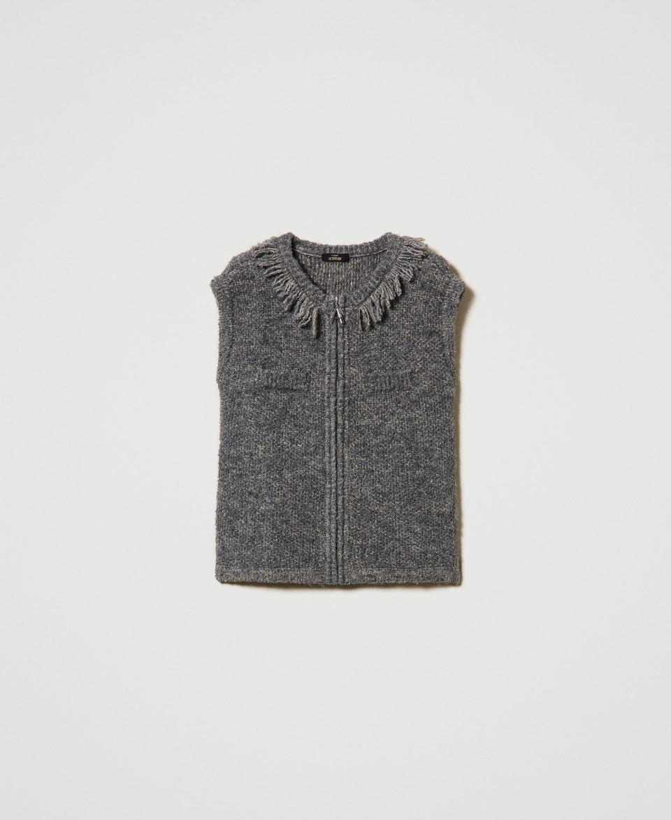 Twin Set Gilet in maglia bouclé riciclata Nuova