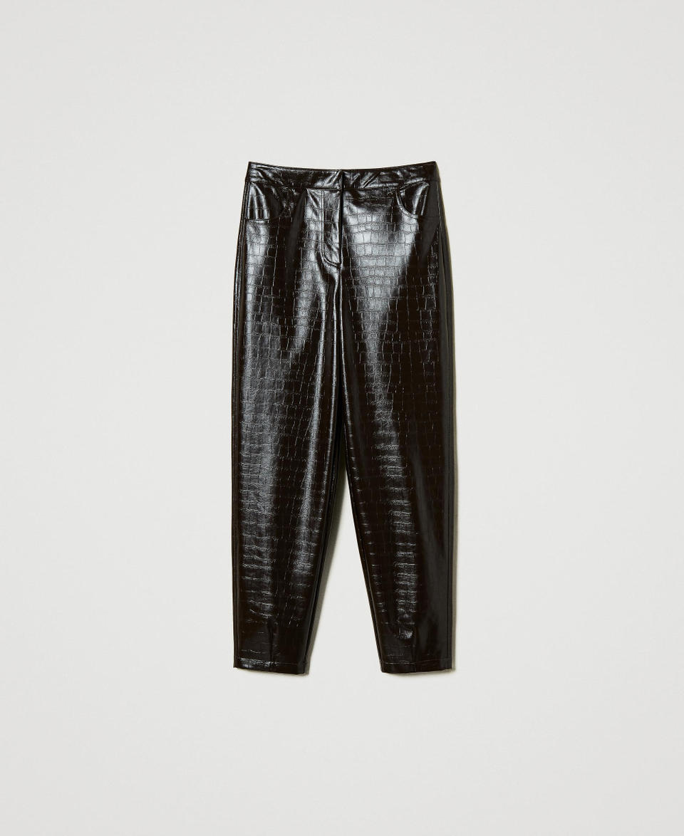 Twin Set Pantaloni barrel fit con stampa animalier Comprare a buon mercato