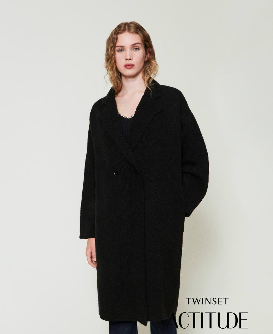 Twin Set Cappotto in filato riciclato bouclé Fornitura limitata