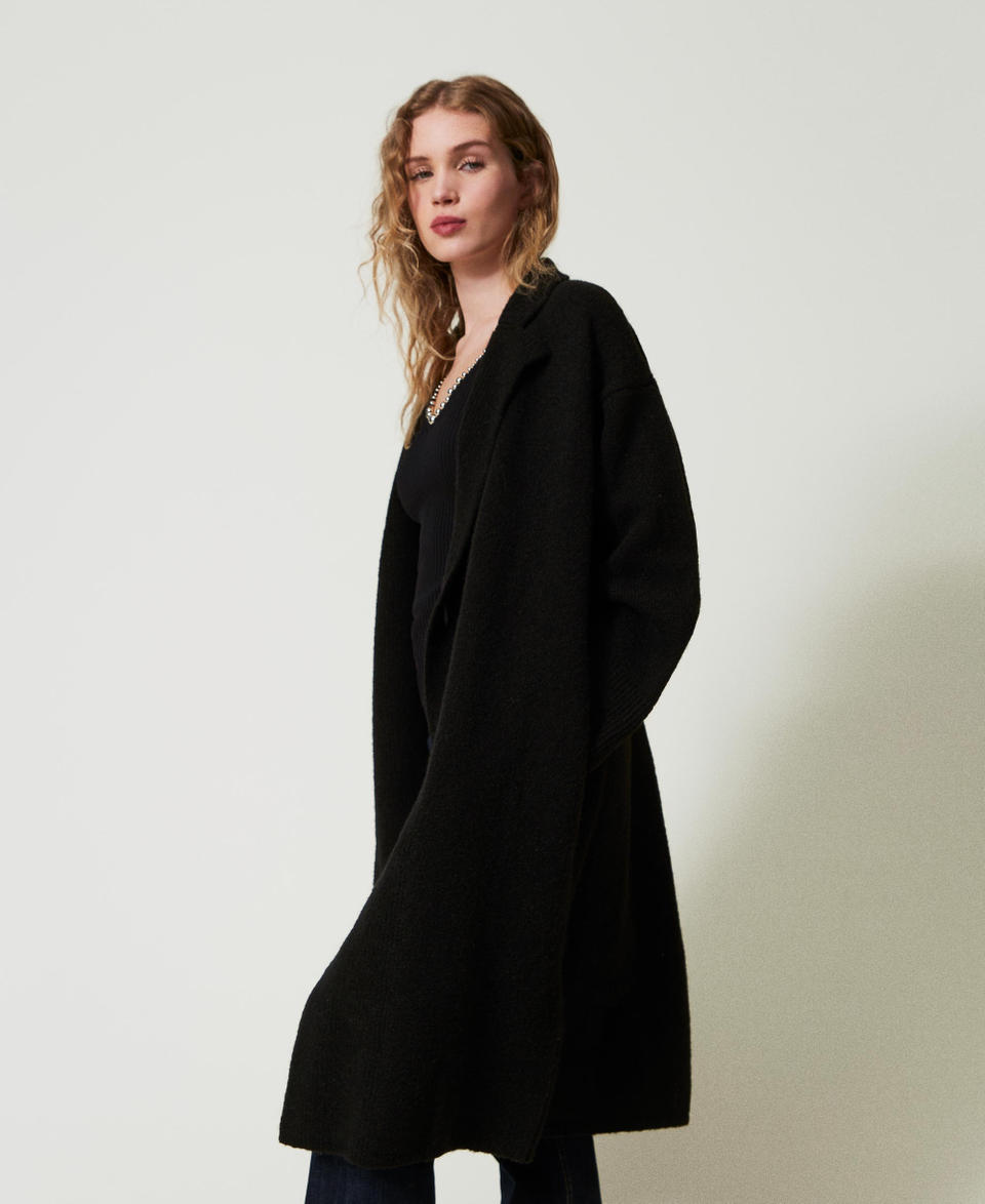 Twin Set Cappotto in filato riciclato bouclé Fornitura limitata