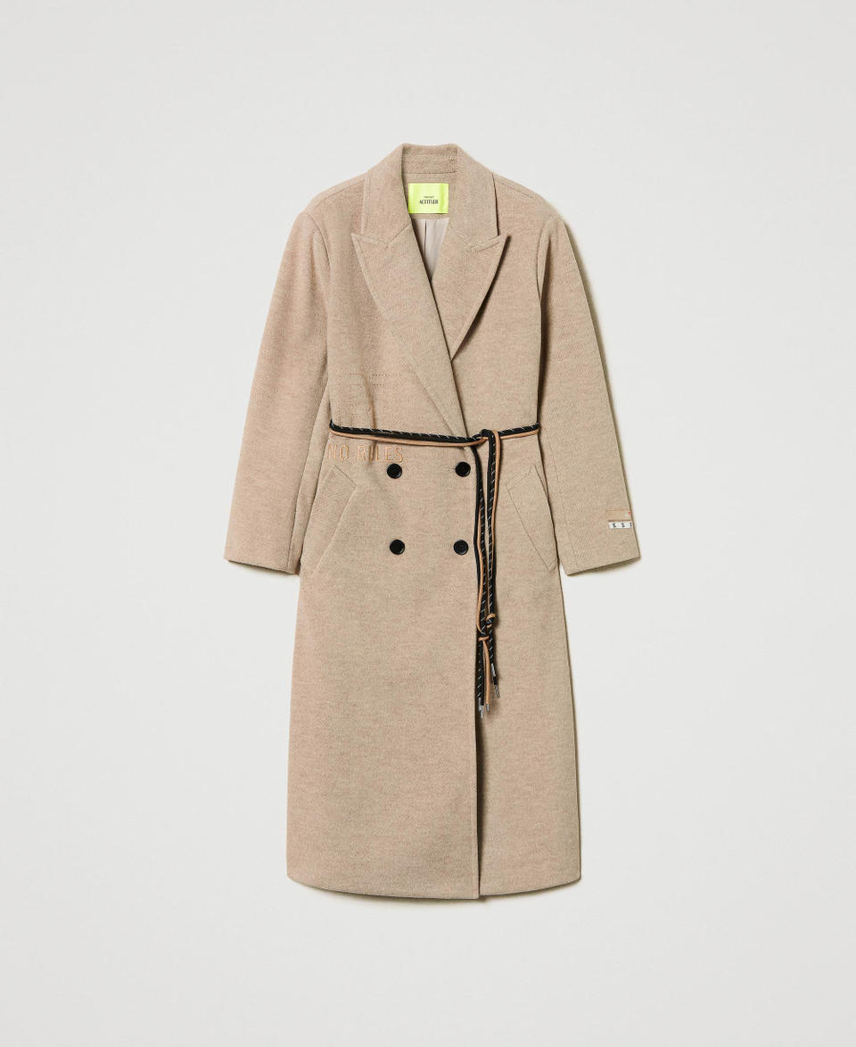 Twin Set Cappotto MYFO in panno diagonale Offerta esclusiva