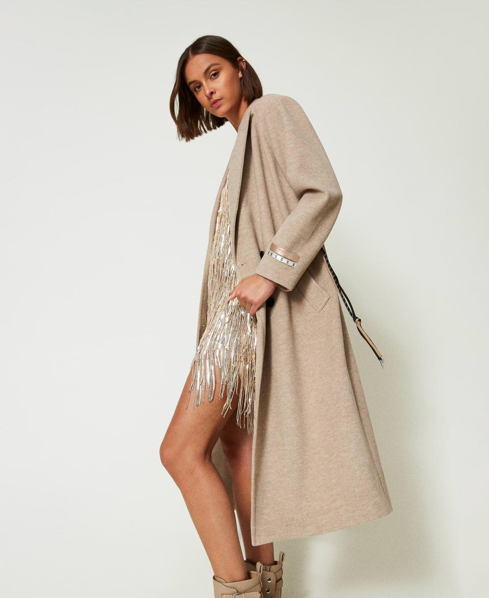 Twin Set Cappotto MYFO in panno diagonale Offerta esclusiva