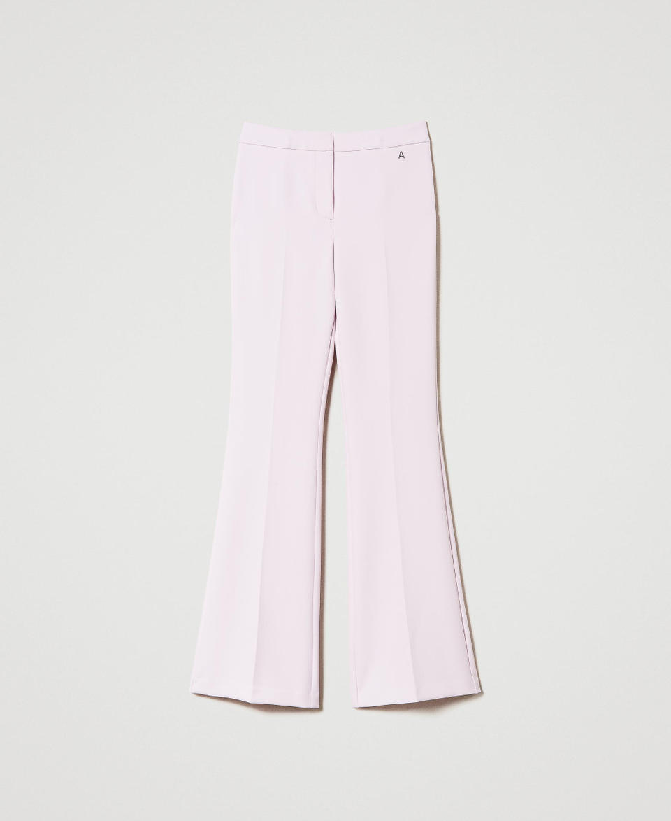 Twin Set Pantaloni flare in crêpe cady Offerta natalizia