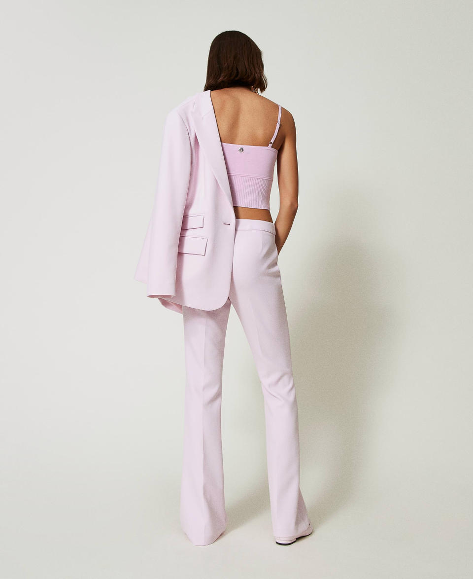 Twin Set Pantaloni flare in crêpe cady Offerta natalizia