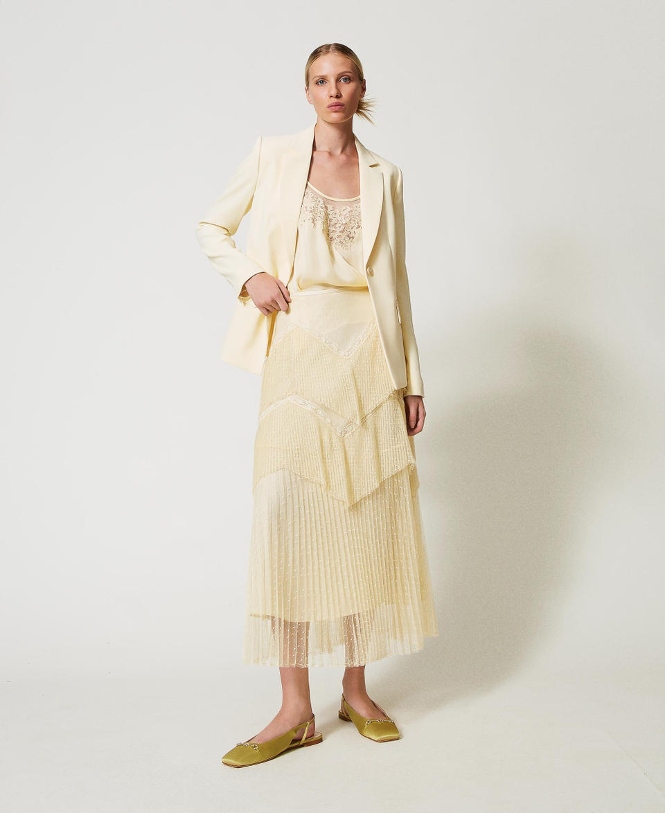 Twin Set Gonna lunga in tulle con balze plissé Super Saving Price