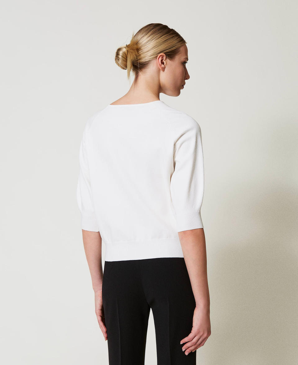 Twin Set Maglia con cut-out e Oval T Fino al 50% di sconto