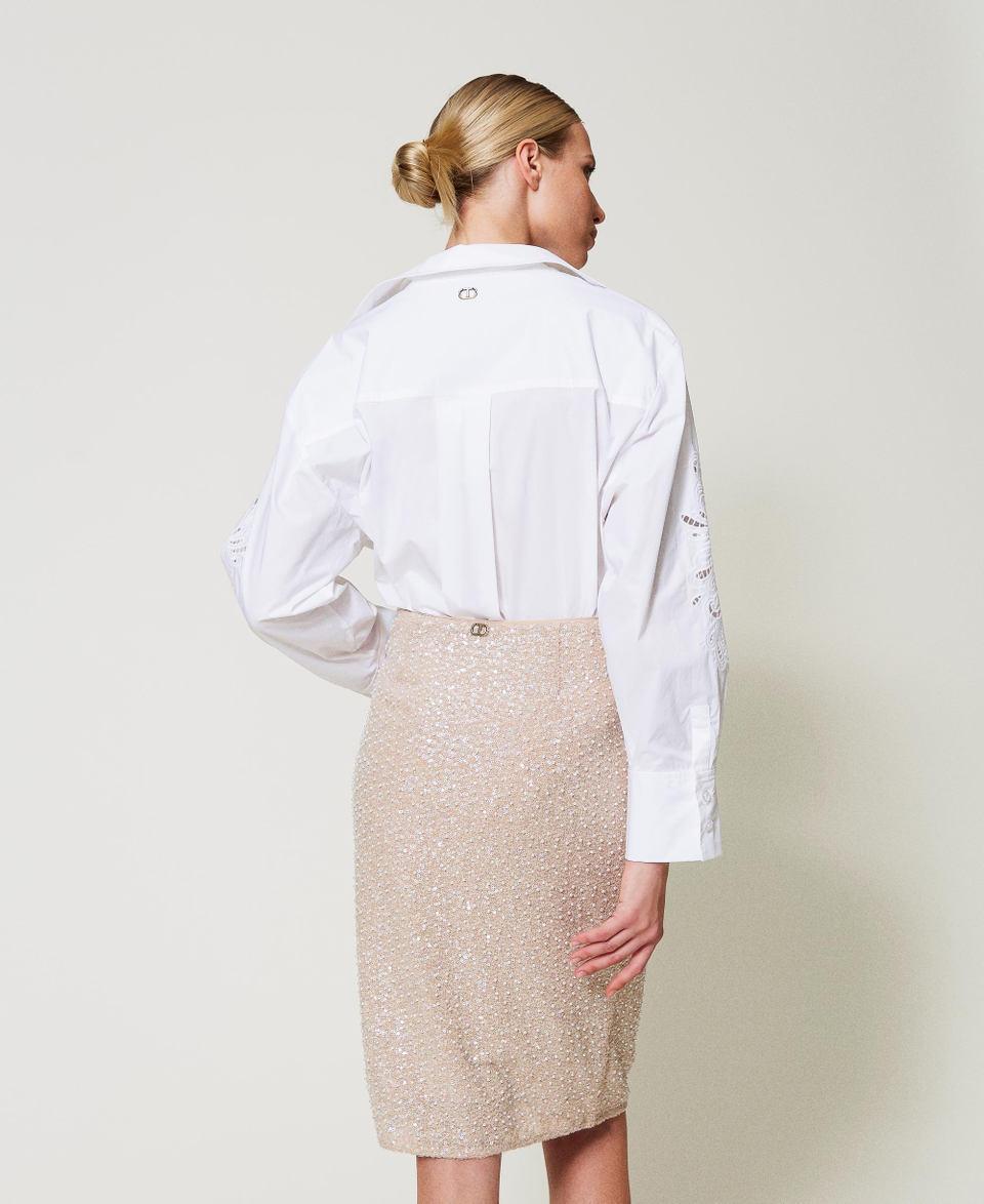 Twin Set Gonna longuette con paillettes e perle Fino al 60% di sconto
