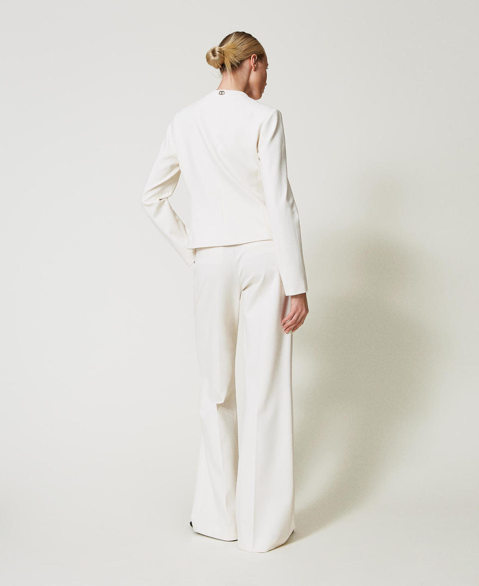 Twin Set Pantaloni wide leg con bottoni gioiello Fino al 65% di sconto