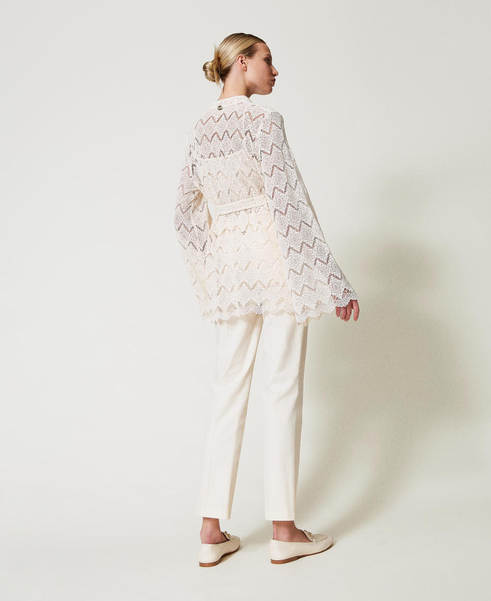 Twin Set Pantaloni dritti in gabardine misto cotone Only for today