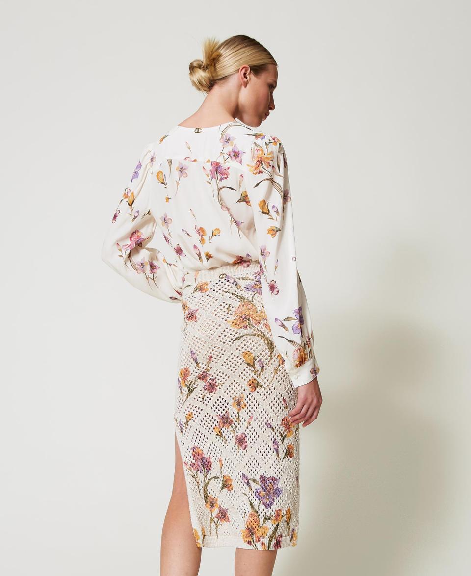Twin Set Gonna a rete con stampa a fiori Fino al 55% di sconto