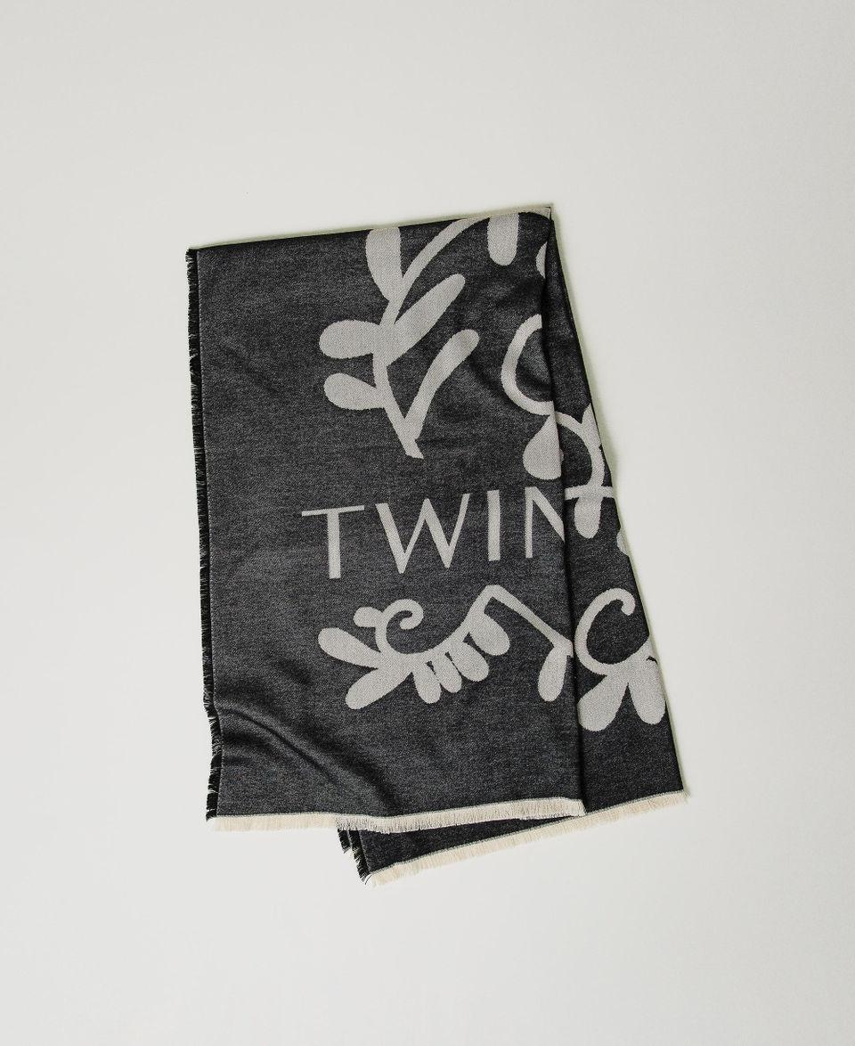 Twin Set Sciarpa jacquard con logo 50% di sconto con spedizione gratuita