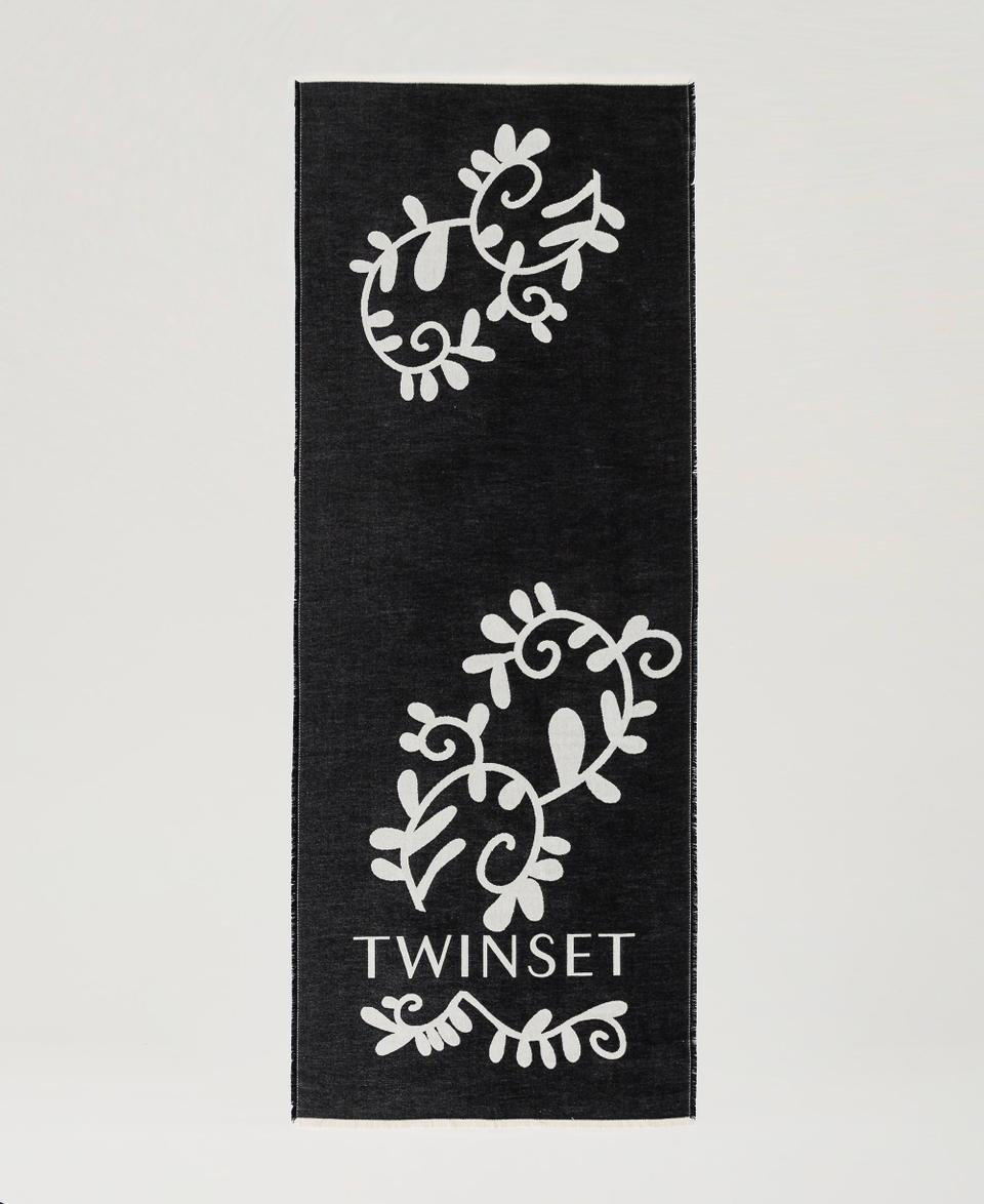 Twin Set Sciarpa jacquard con logo 50% di sconto con spedizione gratuita