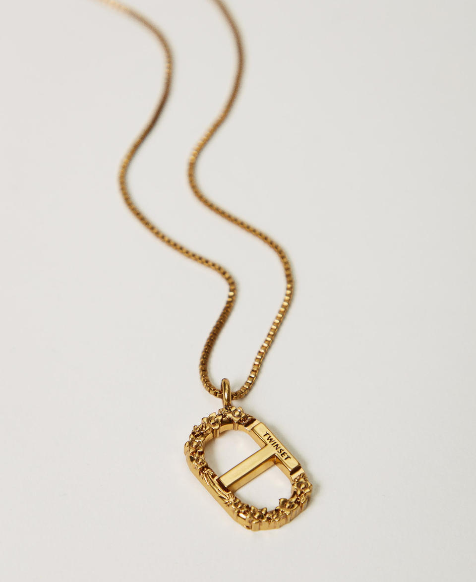 Twin Set Collana con Oval T floreale Black Friday Prezzi
