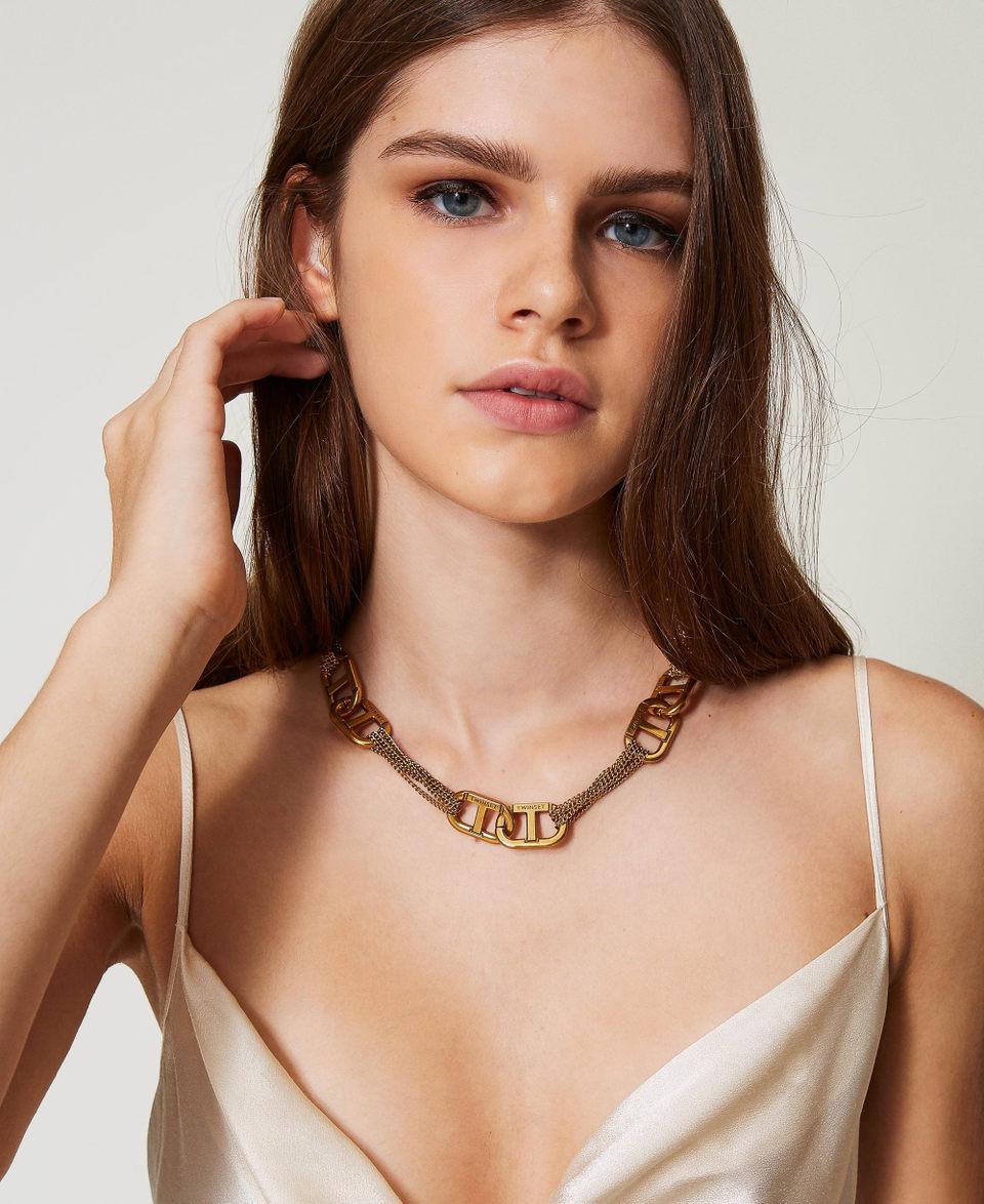 Twin Set Collana girocollo con Oval T Italia