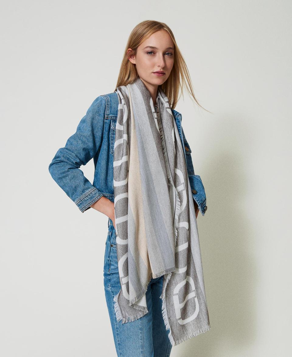 Twin Set Stola jacquard con Oval T Soddisfazione Garantita