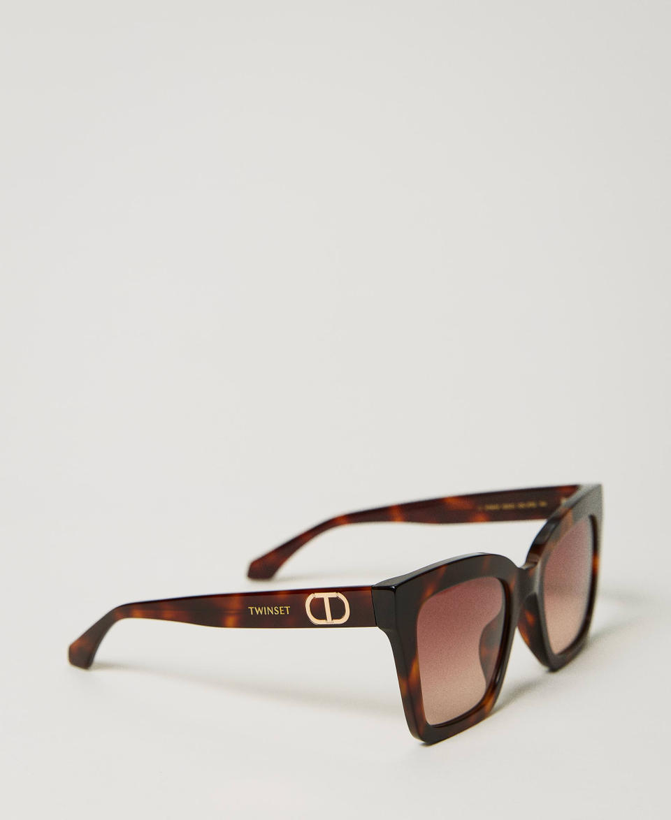 Twin Set Occhiali da sole squadrati tortoise Negozi Online