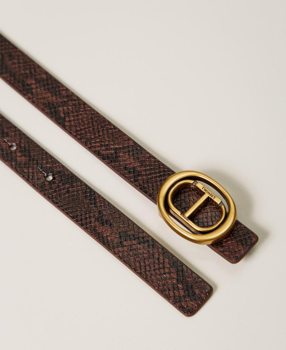 Twin Set Cintura reversibile con stampa snake Promozione Limitata