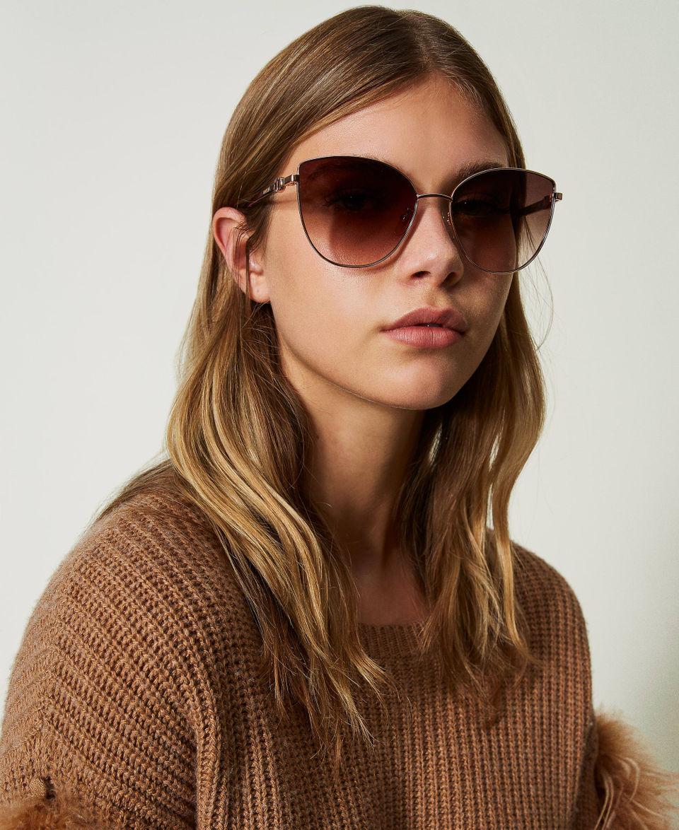 Twin Set Occhiali da sole cat-eye in acciaio Outlet