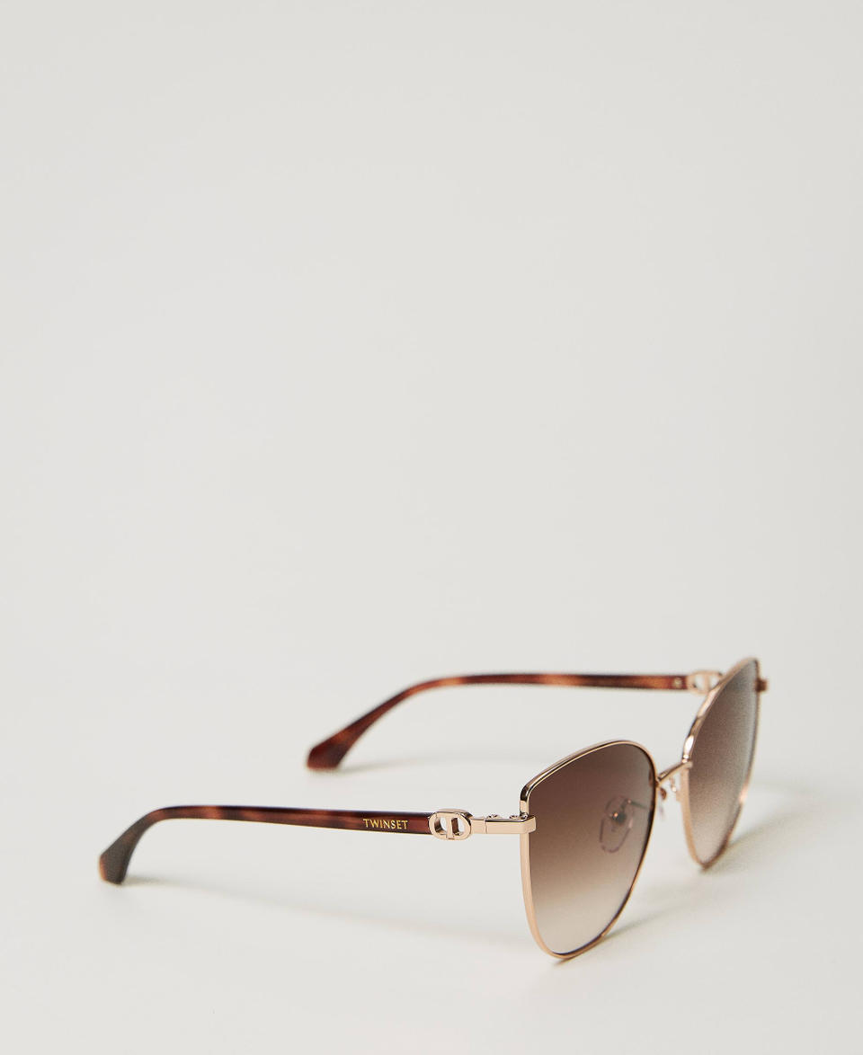 Twin Set Occhiali da sole cat-eye in acciaio Outlet