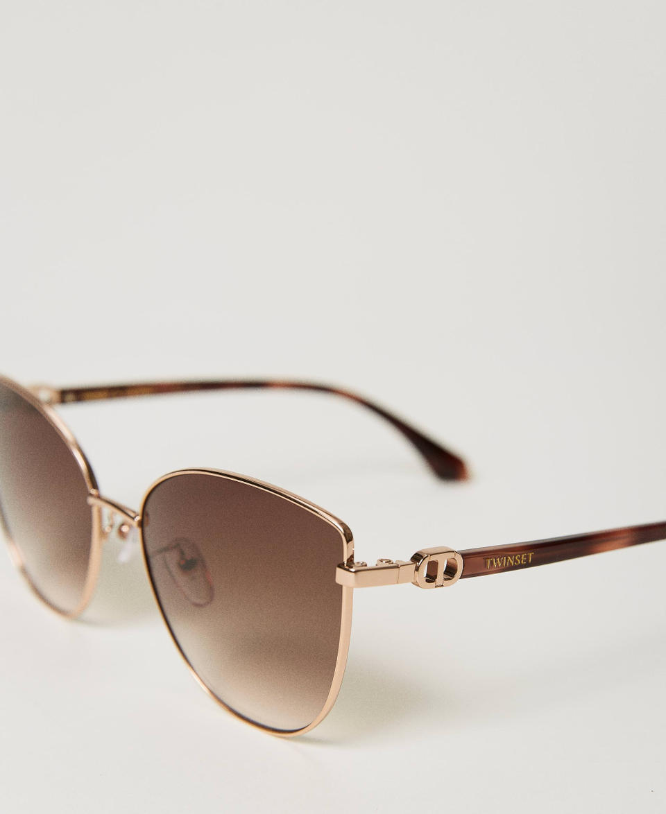 Twin Set Occhiali da sole cat-eye in acciaio Outlet