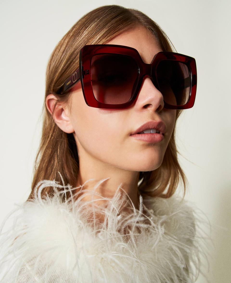 Twin Set Occhiali da sole squadrati oversize In Vendita