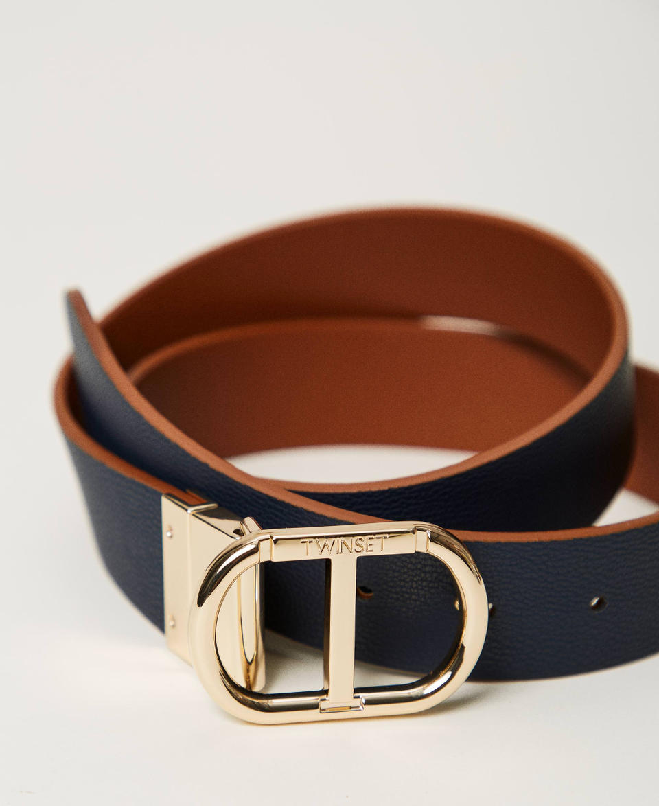 Twin Set Cintura reversibile con fibbia Oval T a scatto Saldi Di Fabbrica