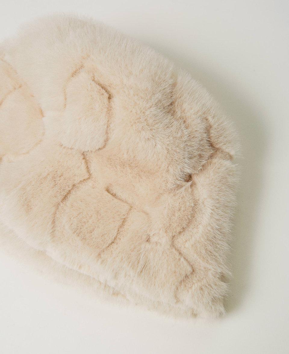 Twin Set Cappello bucket in faux fur con logo Nuova