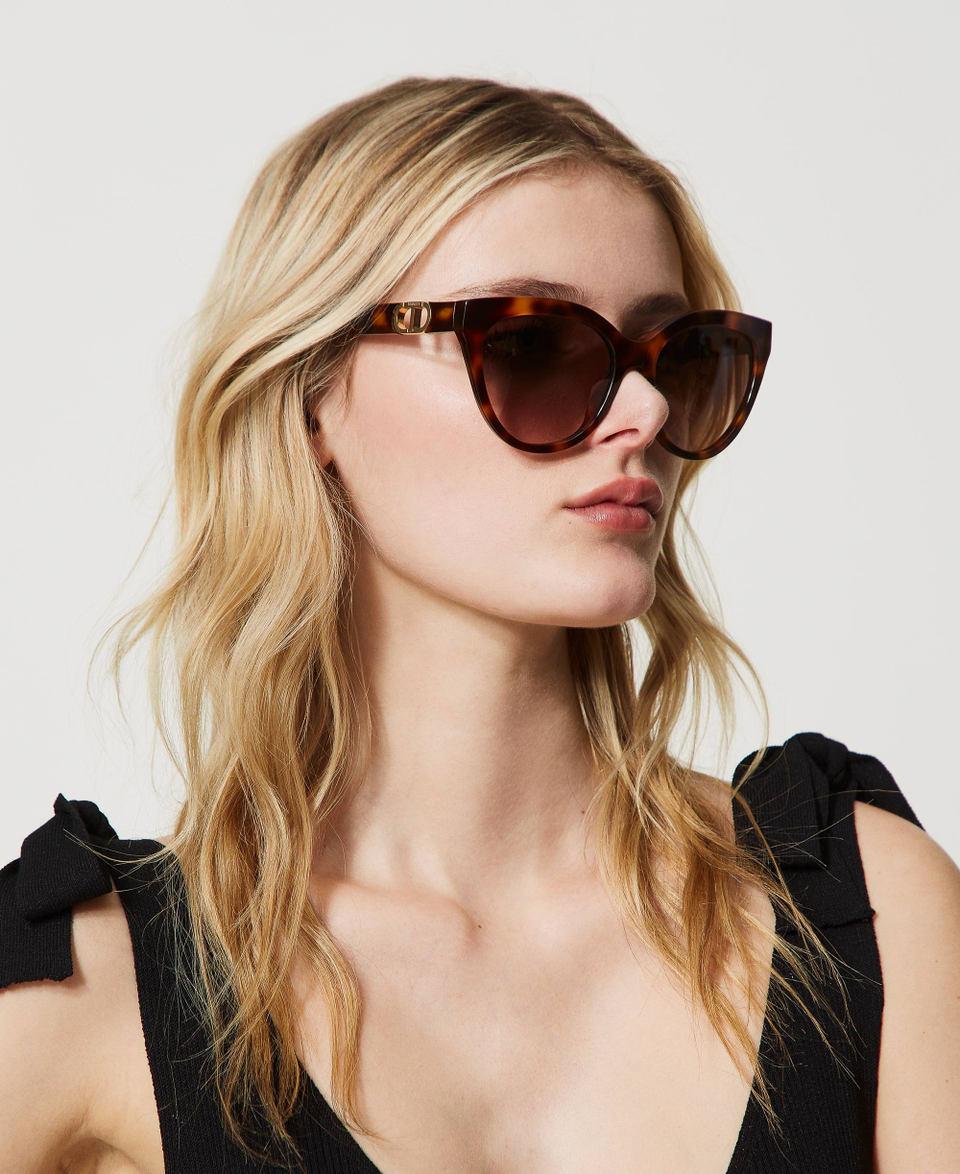 Twin Set Occhiali da sole cat-eye tortoise Sconto di tempo limitato