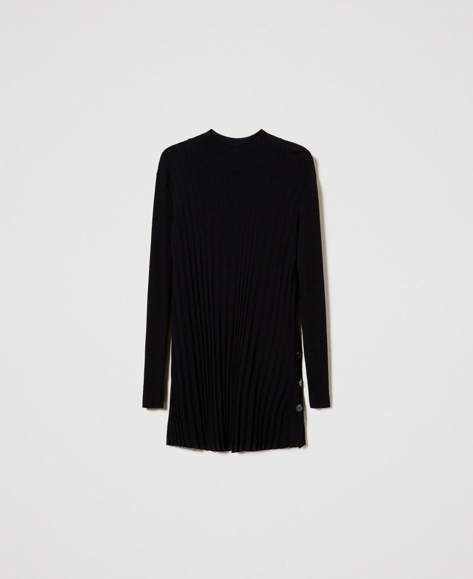 Twin Set Maxi maglia plissé con bottoni Black Friday