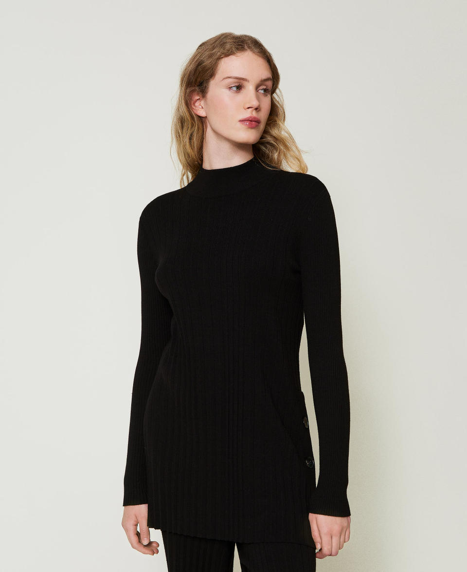 Twin Set Maxi maglia plissé con bottoni Black Friday