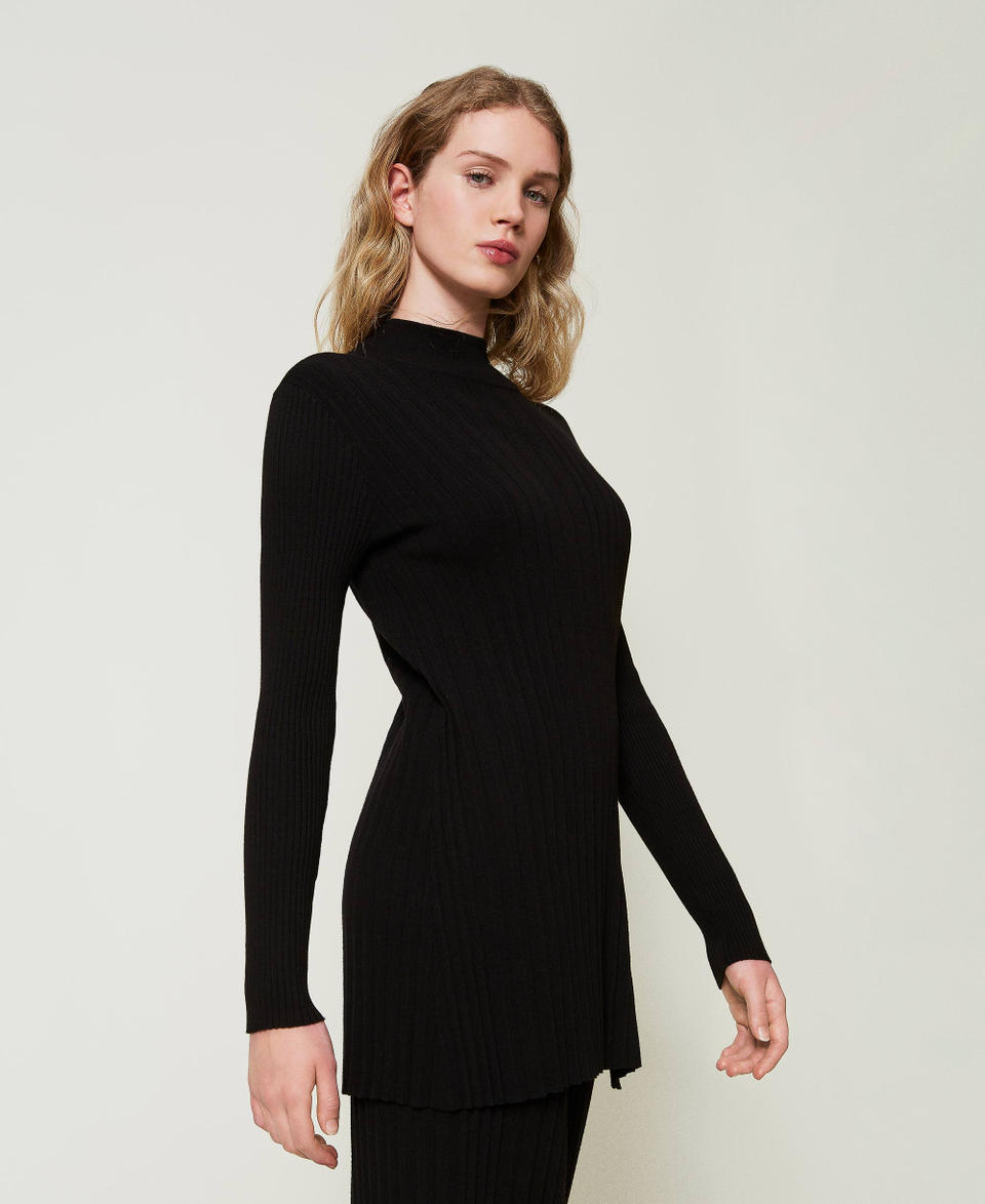 Twin Set Maxi maglia plissé con bottoni Black Friday
