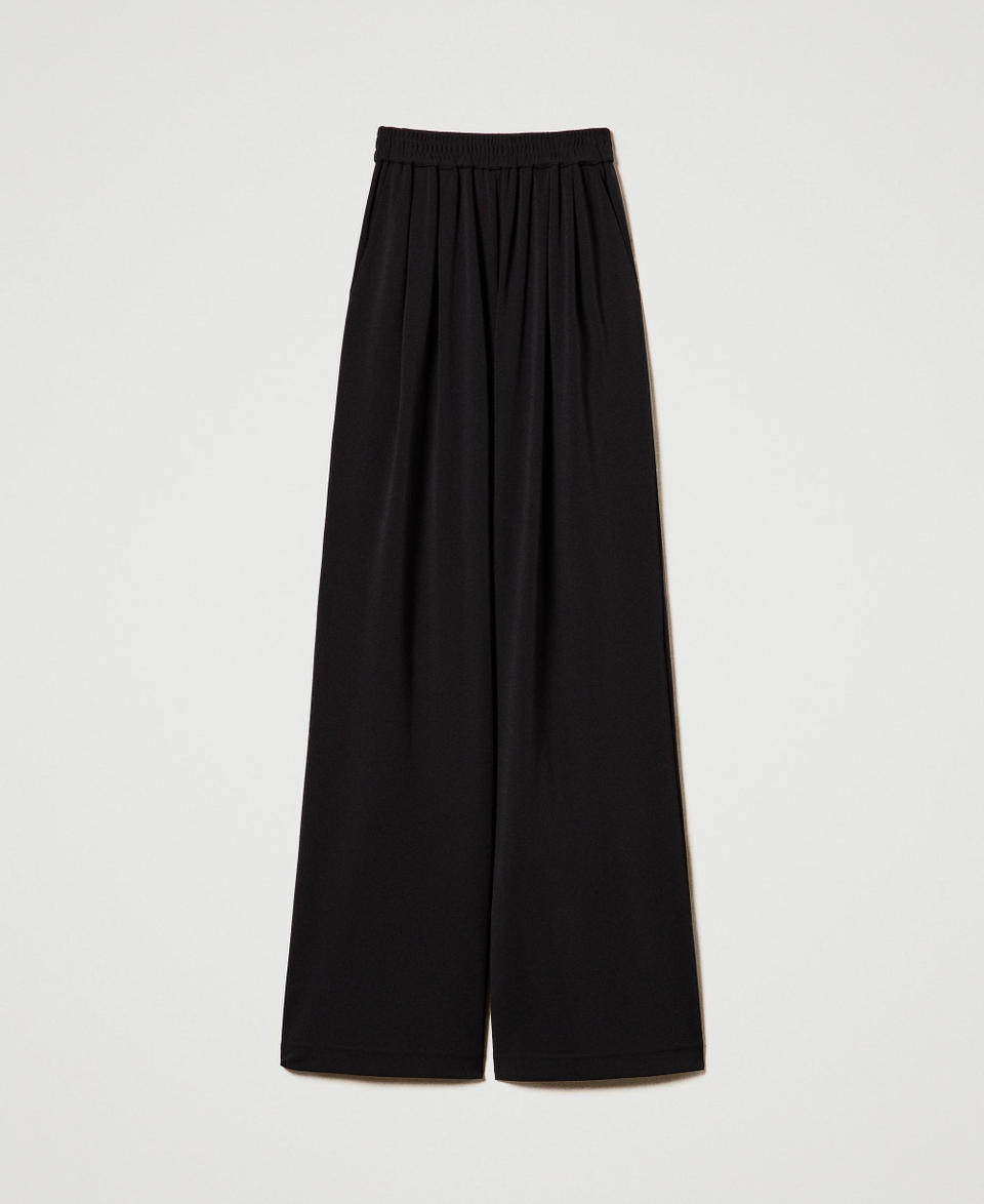 Twin Set Pantaloni a palazzo in jersey crêpe Cyber Monday