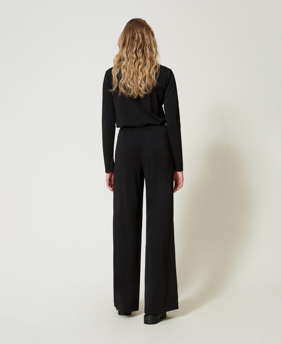 Twin Set Pantaloni a palazzo in jersey crêpe Cyber Monday