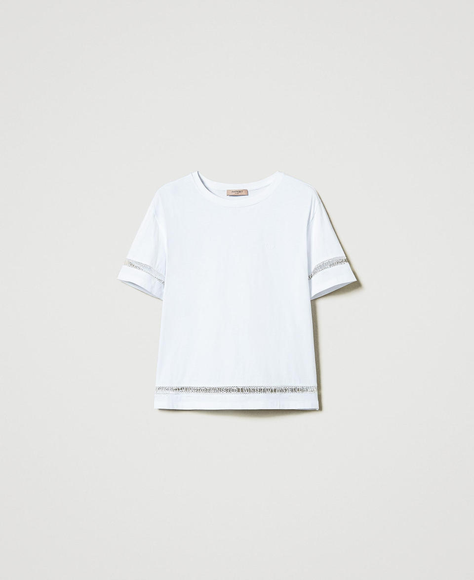 Twin Set T-shirt regular con logo ricamato Offerta Giorno del Papà