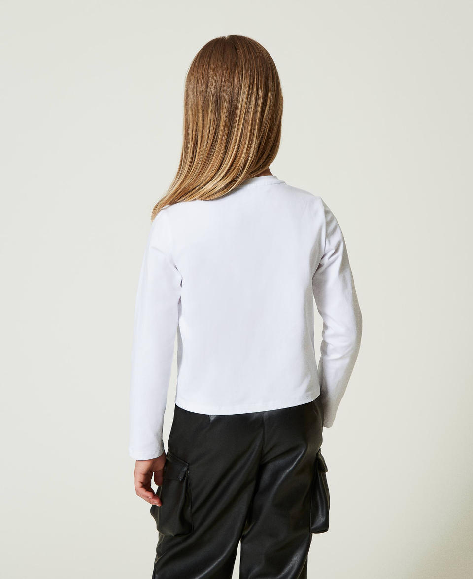 Twin Set T-shirt con stampa e strass Latest fashion