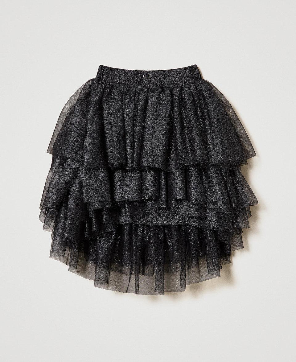 Twin Set Gonna a balze in tulle lurex Offerte esclusive