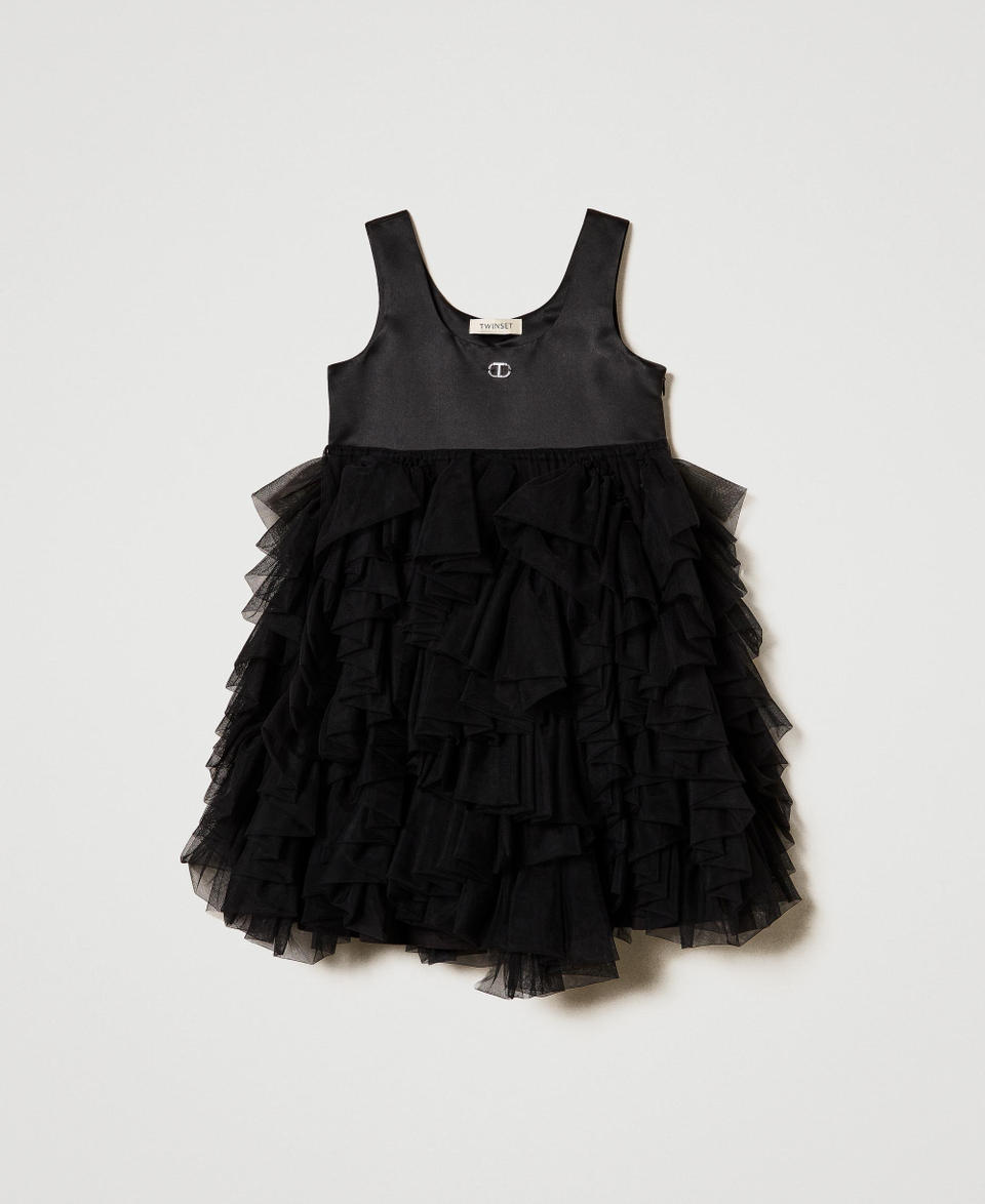Twin Set Abito corto con volant in tulle Lightning offer