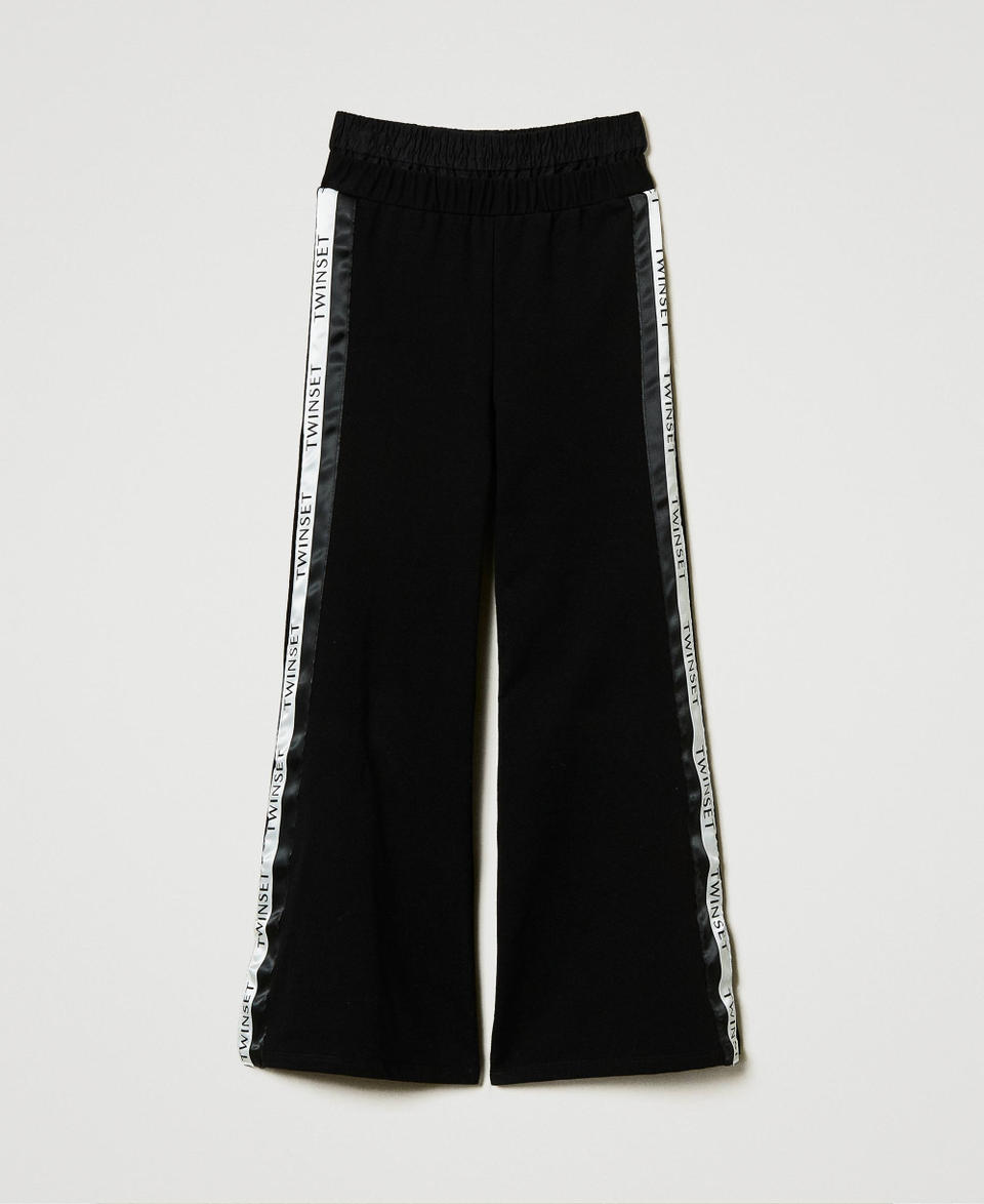 Twin Set Pantaloni a palazzo in felpa con logo Bestseller