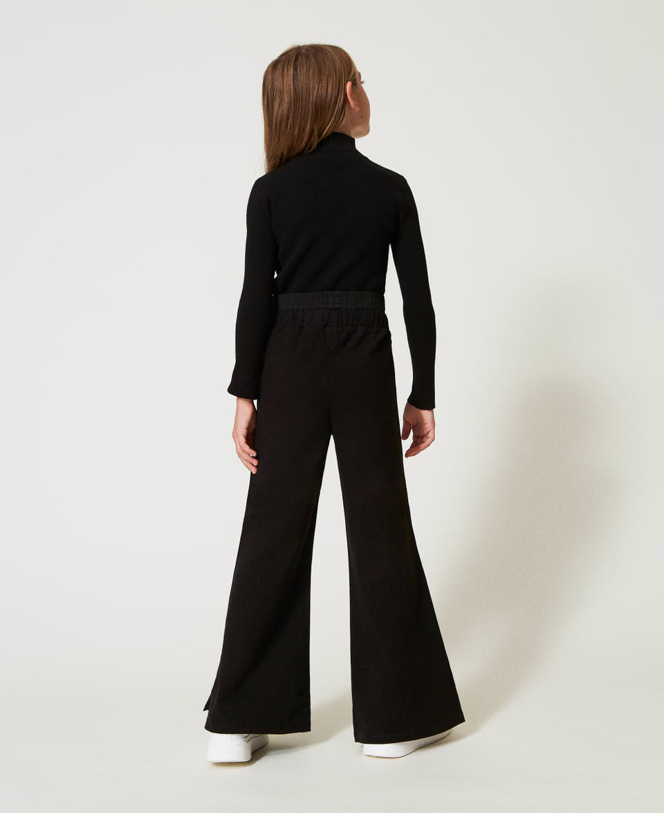 Twin Set Pantaloni a palazzo in felpa con logo Bestseller