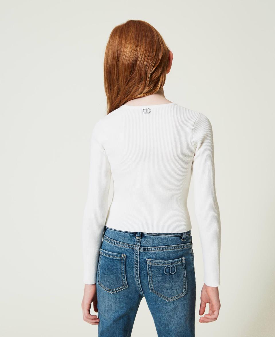 Twin Set Maglia a costine con intreccio Liquidazione