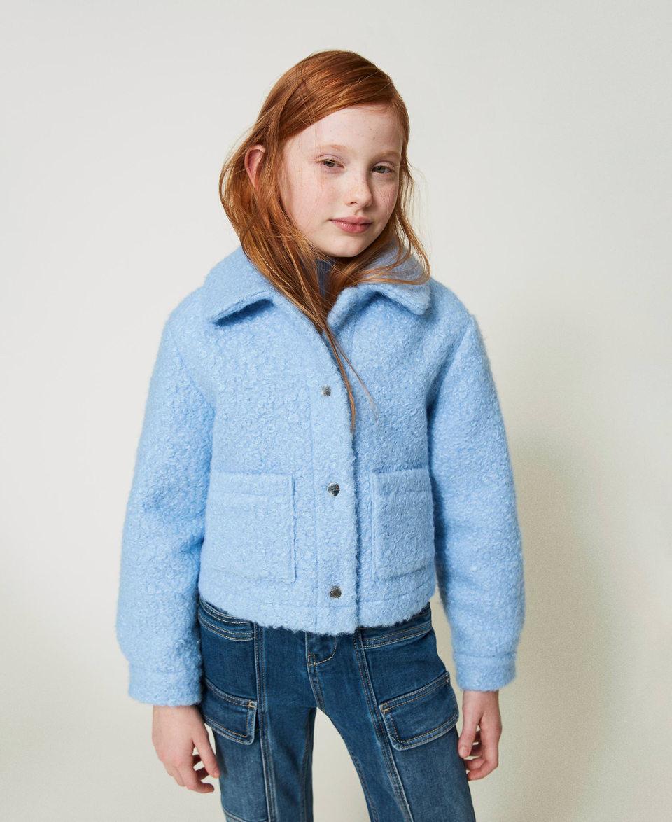 Twin Set Giacca corta in panno curly Offerte giornaliere