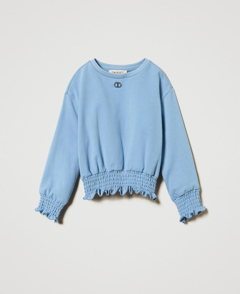 Twin Set Felpa girocollo con punto smock Offerta settimanale