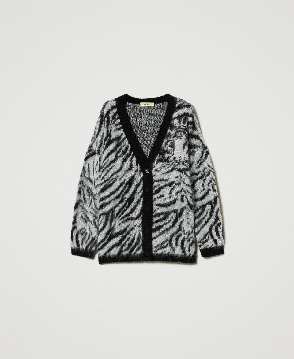 Twin Set Cardigan MYFO jacquard animalier Rilascio limitato