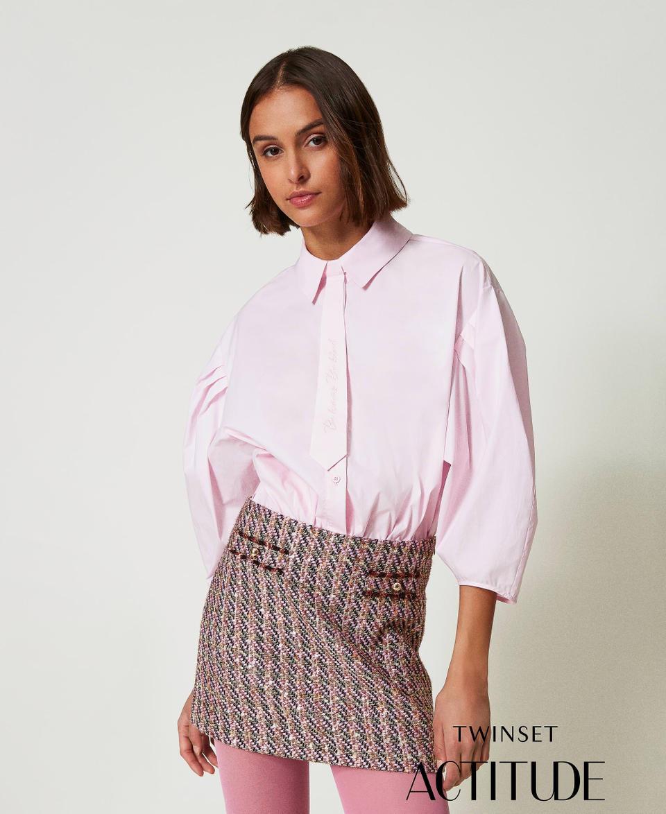 Twin Set Camicia boxy con cravattino Ultimo giorno