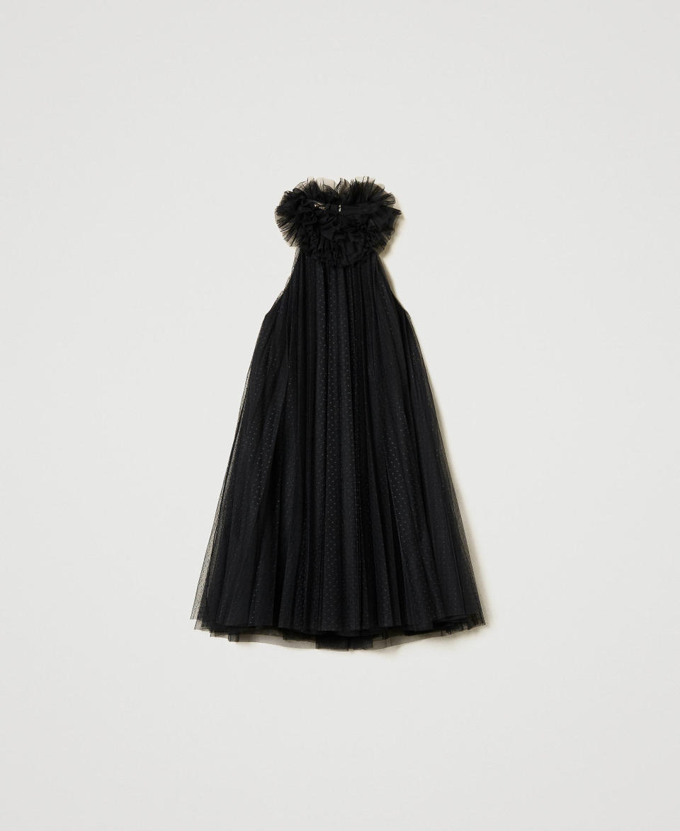 Twin Set Abito corto in tulle plissé Fino al 50% di sconto