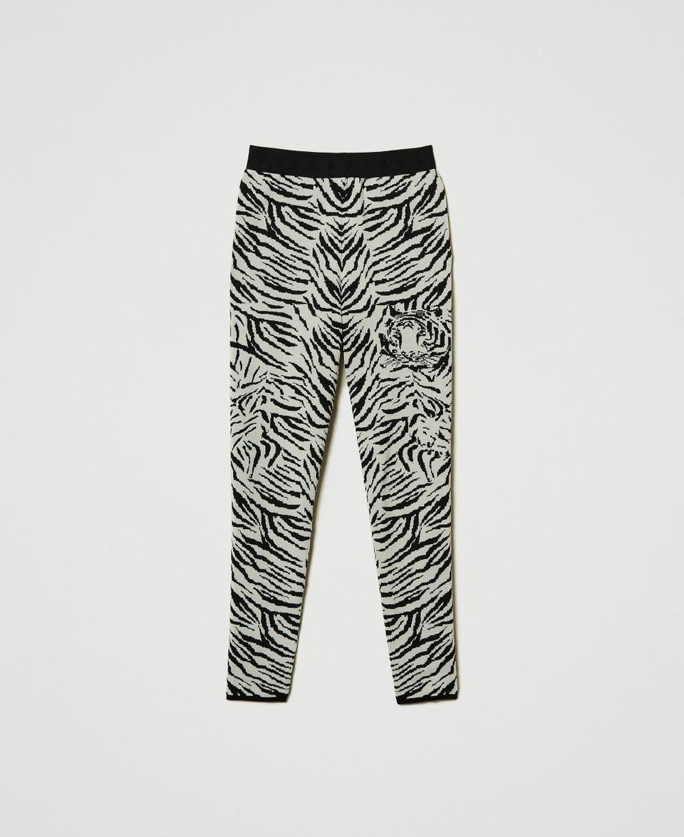 Twin Set Leggings MYFO in maglia jacquard Enormi sconti