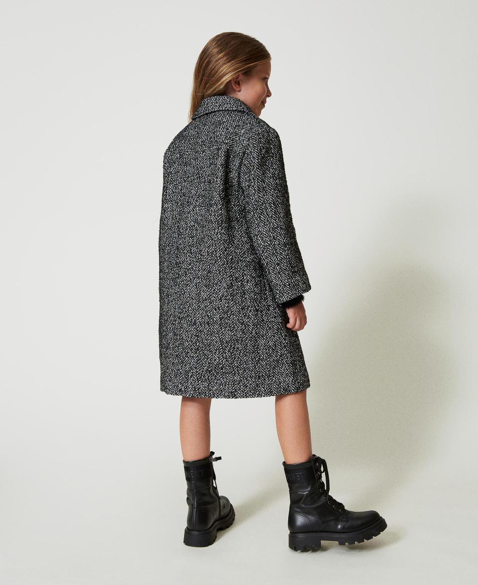 Twin Set Cappotto in panno chevron In vendita