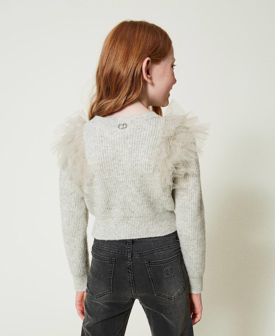 Twin Set Maglia regular con balze in tulle Duty-free