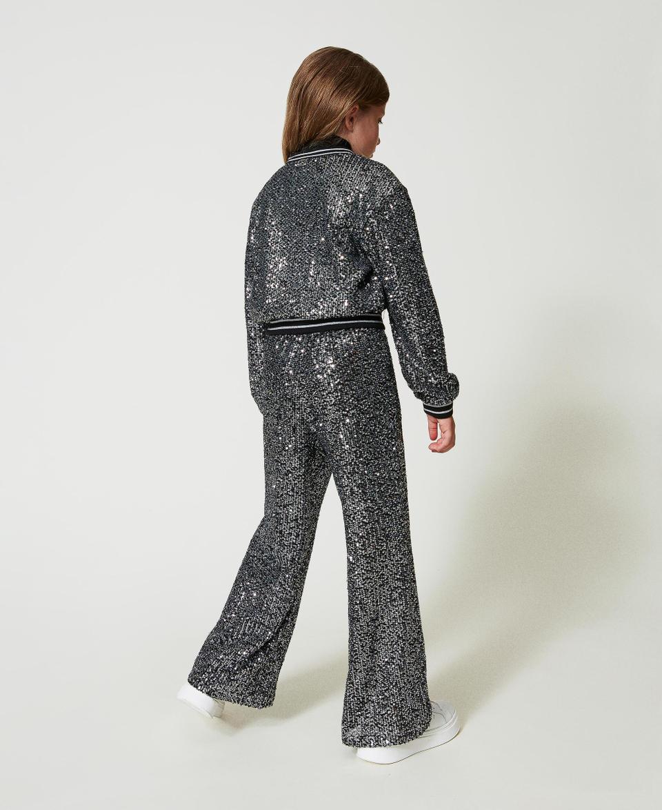 Twin Set Pantaloni a palazzo in full paillettes Sconti questo mese