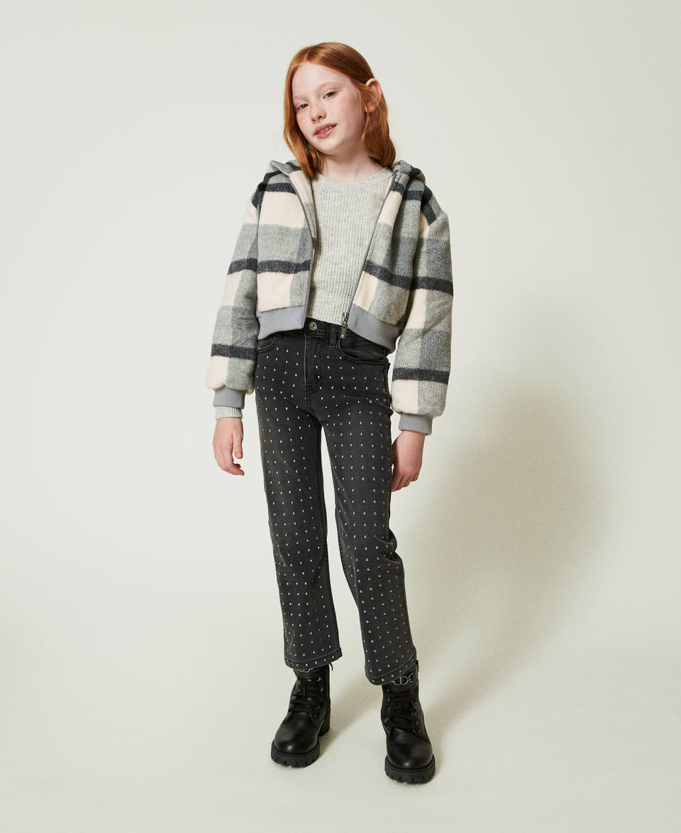Twin Set Bomber in panno check Nuovo